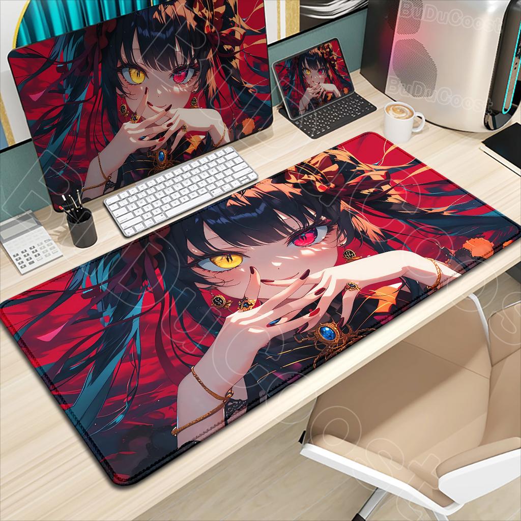 HD Милая Девушка Большой Коврик для Мыши Аниме Date A Live Коврик для Мыши Ноутбук Игровые Аксессуары Клавиатура Рабочий Стол Токисаки Куруми Тока Ятогами