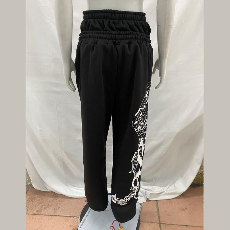 Европейские и американские ретро уличные спортивные штаны с принтом граффити