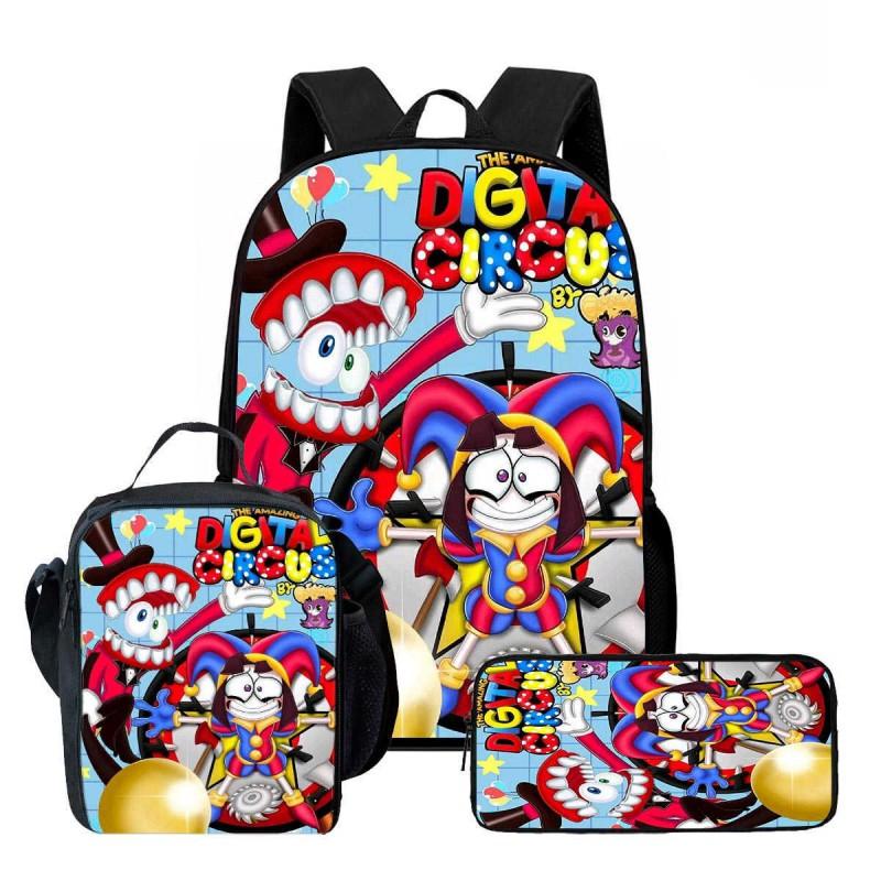 Kids Cartoon Backpack Set With Lunch Bag Pencil Case - Lightweight Ergonomic School Grades 1-6