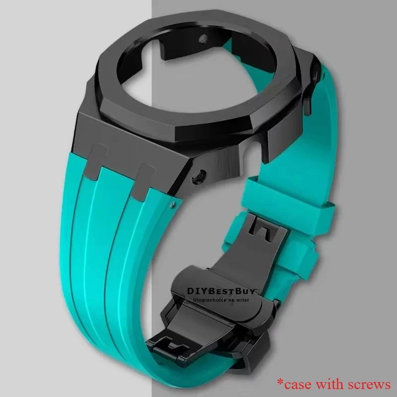 Металлический корпус 4-го поколения Безель Рамка GA2100 GAB2100 Casioak Мод Кит Модификация Рамка Для GA2110 Металлический Резиновый Ремешок Аксессуар Оптом