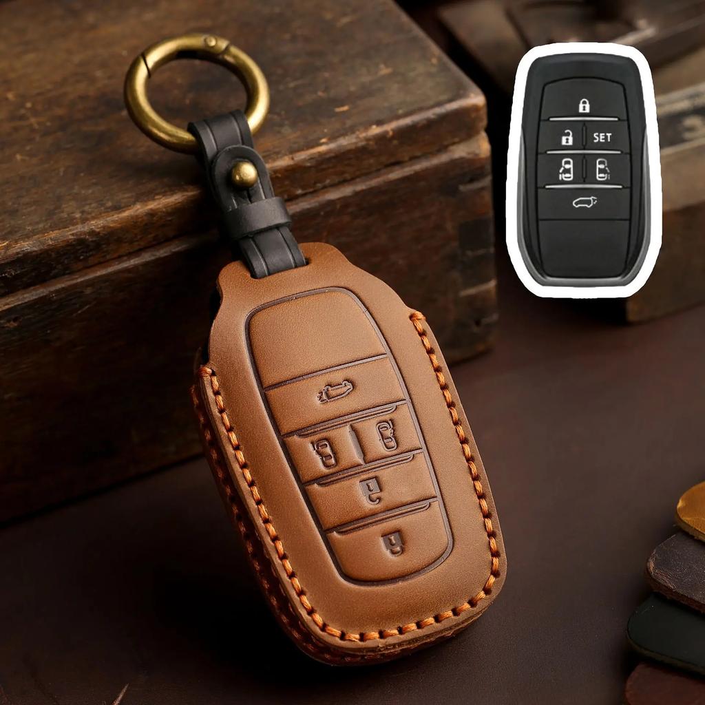 Для TOYOTA Sienna RAV4 VENZA Mirai Гибридные Автомобили Alphard PREVIA Voxy Keyless Go Брелок Кожаный Чехол для Автомобильного Ключа Набор Брелков