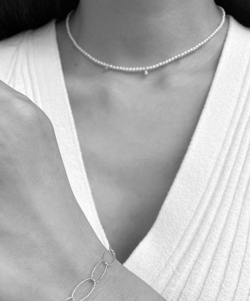 Изящное мини-ожерелье с жемчугом Persy