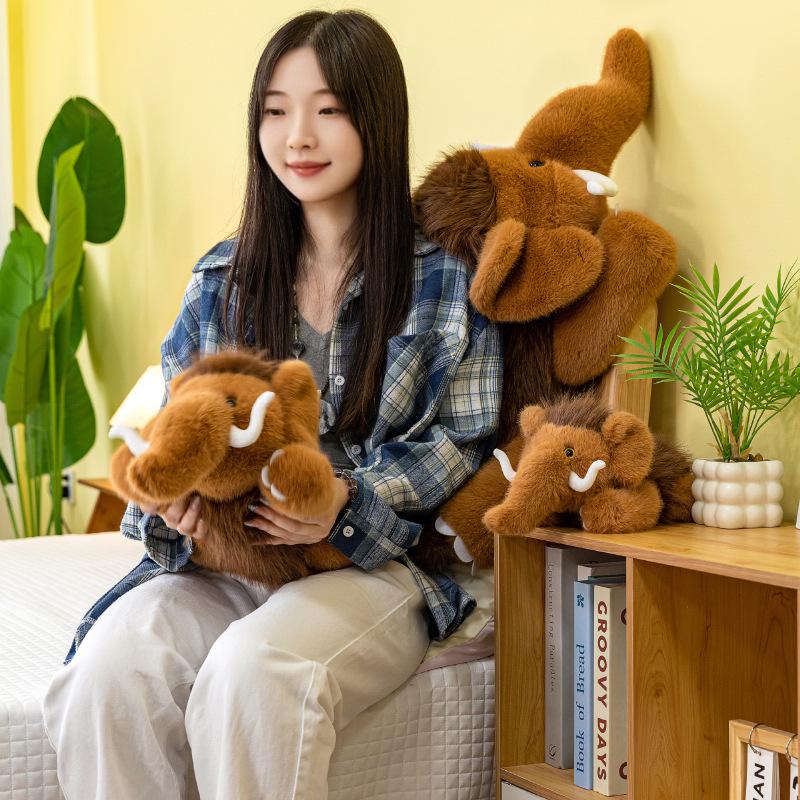 Mammoth Straddle Pillow Cute Small Table with Doll Baby Elephant Doll Children's Plush Toy