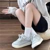 Женские модные кроссовки на толстой подошве - летние повседневные спортивные туфли 2024 года, универсальные белые туфли с круглым носком