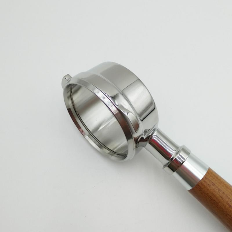 Трёхушковый 58 мм бездонный портафильтр ручка из массива дерева для эспрессо-машин аксессуары коммерческое кофейное оборудование