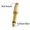 10Pcs Mono TS Plug Design 1/4" Mono TS Male Connector Gold-Plated Audio Adapter  DIY Audio Equipment