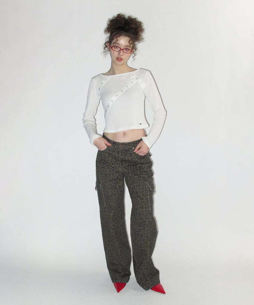 CRANK Leopard Cargo Pants_Brown