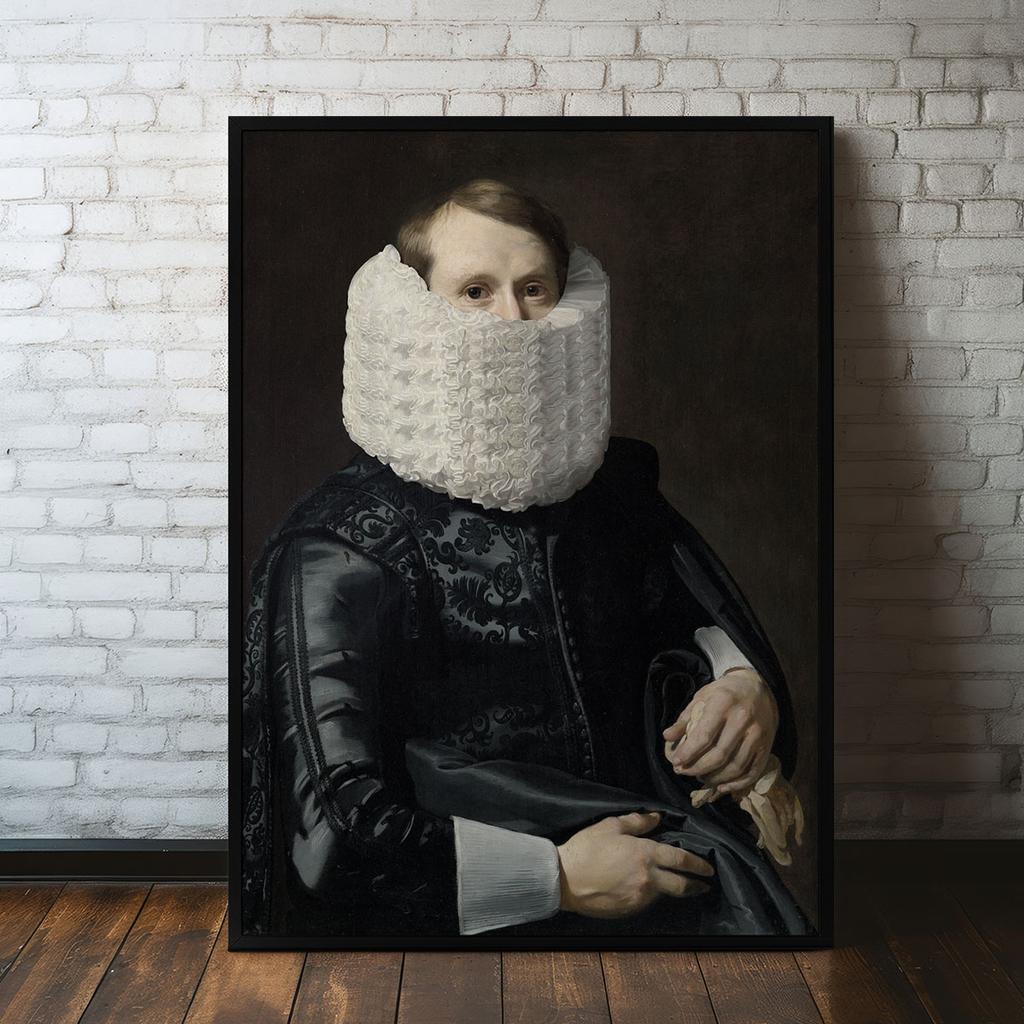 Плакат портрет мужчины в корсете