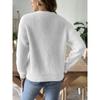 Women's Autumn and Winter Pearl Button Casual Solid Color Cardigan Sweater