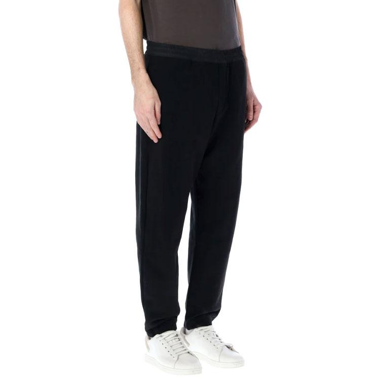 Emporio Armani Мужские трикотажные брюки-джоггеры однотонные с резиновым логотипом SS23 низ 3R1PV9-1JWPZ-0999