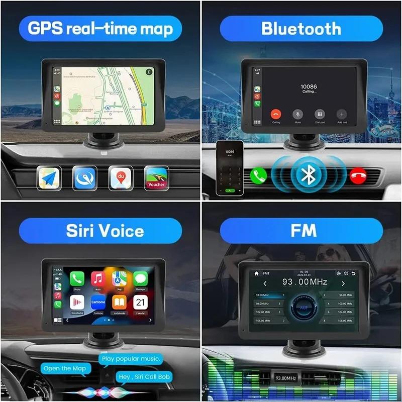 7inch Universal Automotive Car Radio Multimedia Video Player Wireless Apple Carplay Android Auto Touch Screen Bluetooth Rearcam