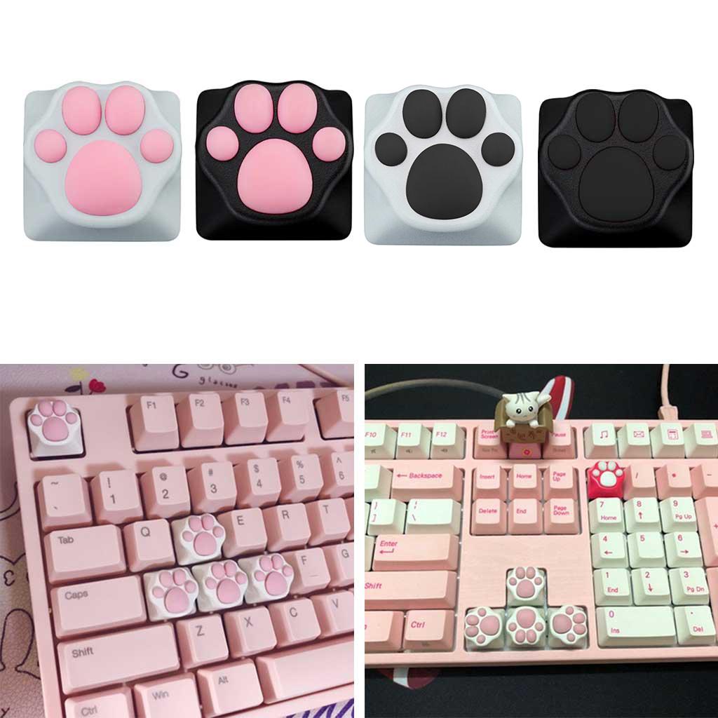 ABS & Silicone Kitty Paw Artisan Keycap Cats Paw Keyboard for Key Cover for Cherry MX Switches Keycaps