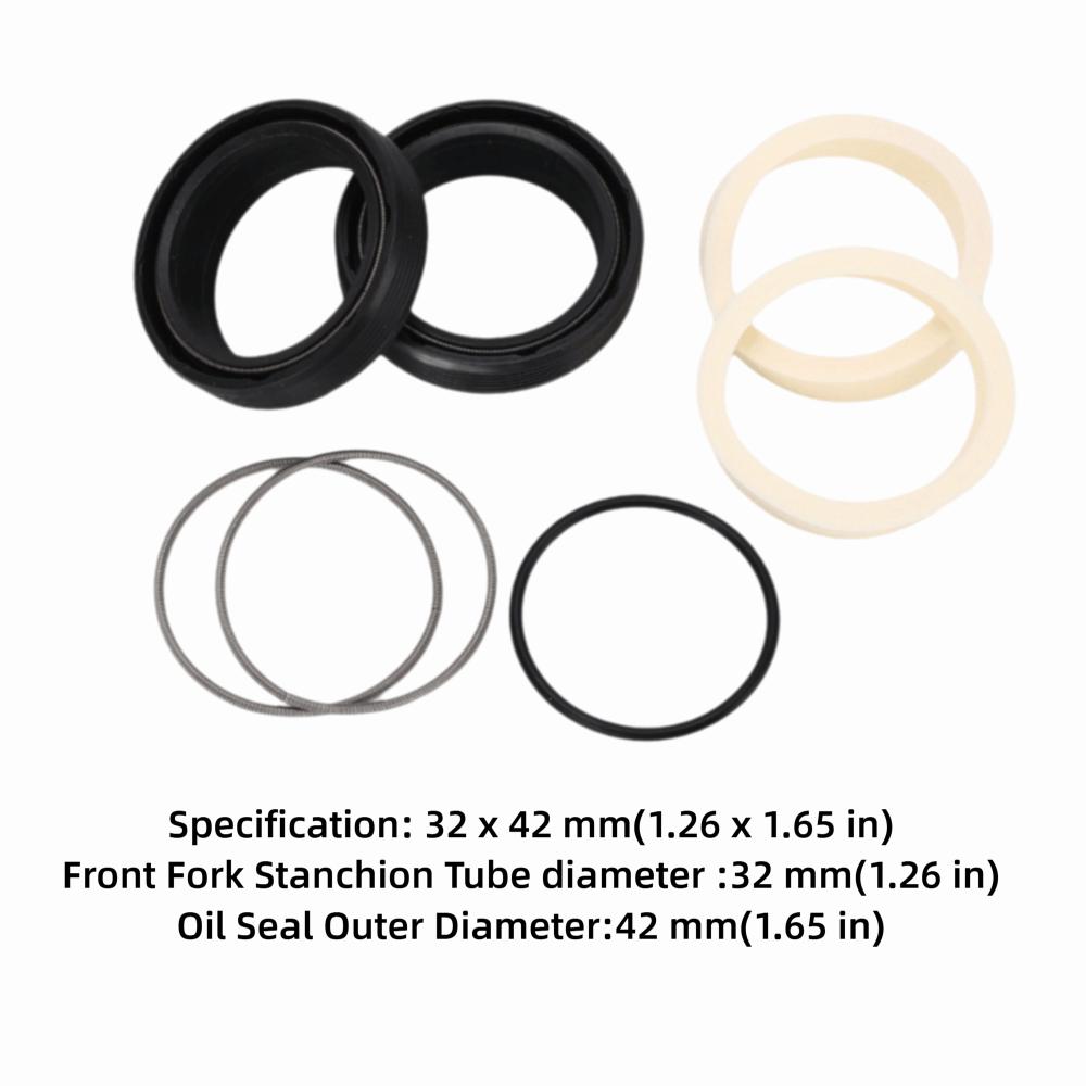 Stainless Steel, Rubber Bicycle Front Fork Oil Seal Kit  Damper Oil Maintenance