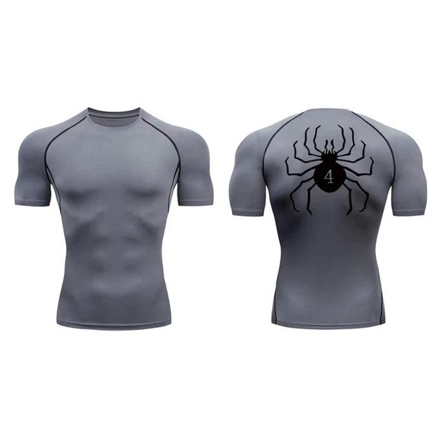 Аниме Hunter x Hunter GYM Компрессионные футболки для бега, фитнеса, облегающая спортивная одежда, с коротким рукавом, летняя, дышащая, спортивный топ-паук