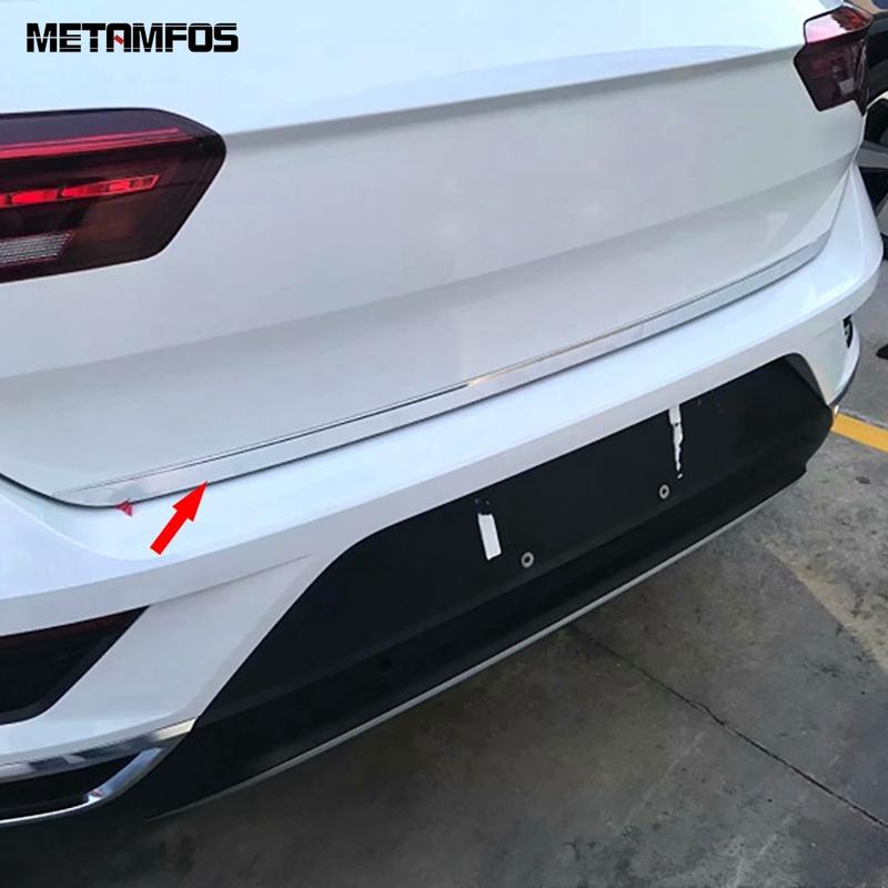 For Volkswagen VW T-ROC TROC 2018-2024 2025 Stainless Steel Rear Trunk Lid Tail Door Handle Strip Trim Accessories Car Styling