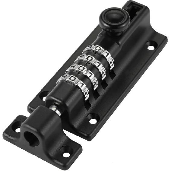 Combination Locking Bolt 2 Pack,Thickened Solid Zinc Alloy Combination Barrel Bolt,Safety Slide Latch Lock with Password Setting,for