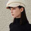 VA Studded Wool Combo Newsboy Cap Ivory