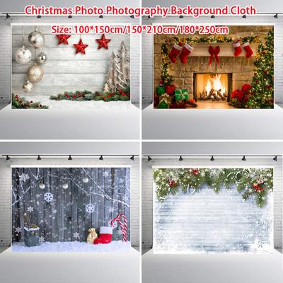 Рождественский реквизит для фотосъемки, тканевый виниловый фон для студии