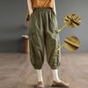 Брюки-шаровары Seven Points Fashion для женщин, летние, тонкие, эластичные, с высокой талией, однотонные, с карманами, повседневные шаровары