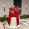 1Pc Happy  Year Cake Topper Golden Red Hello 2026 Acrylic Cake Topper For Christmas Xmas  Year Party Cake Decorations