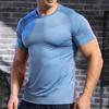Men's Gym Sport Shirt Tops Quick Dry Short Sleeve Fitness Running Tee Jogging Casual Sportswear Training Exercise T-shirt