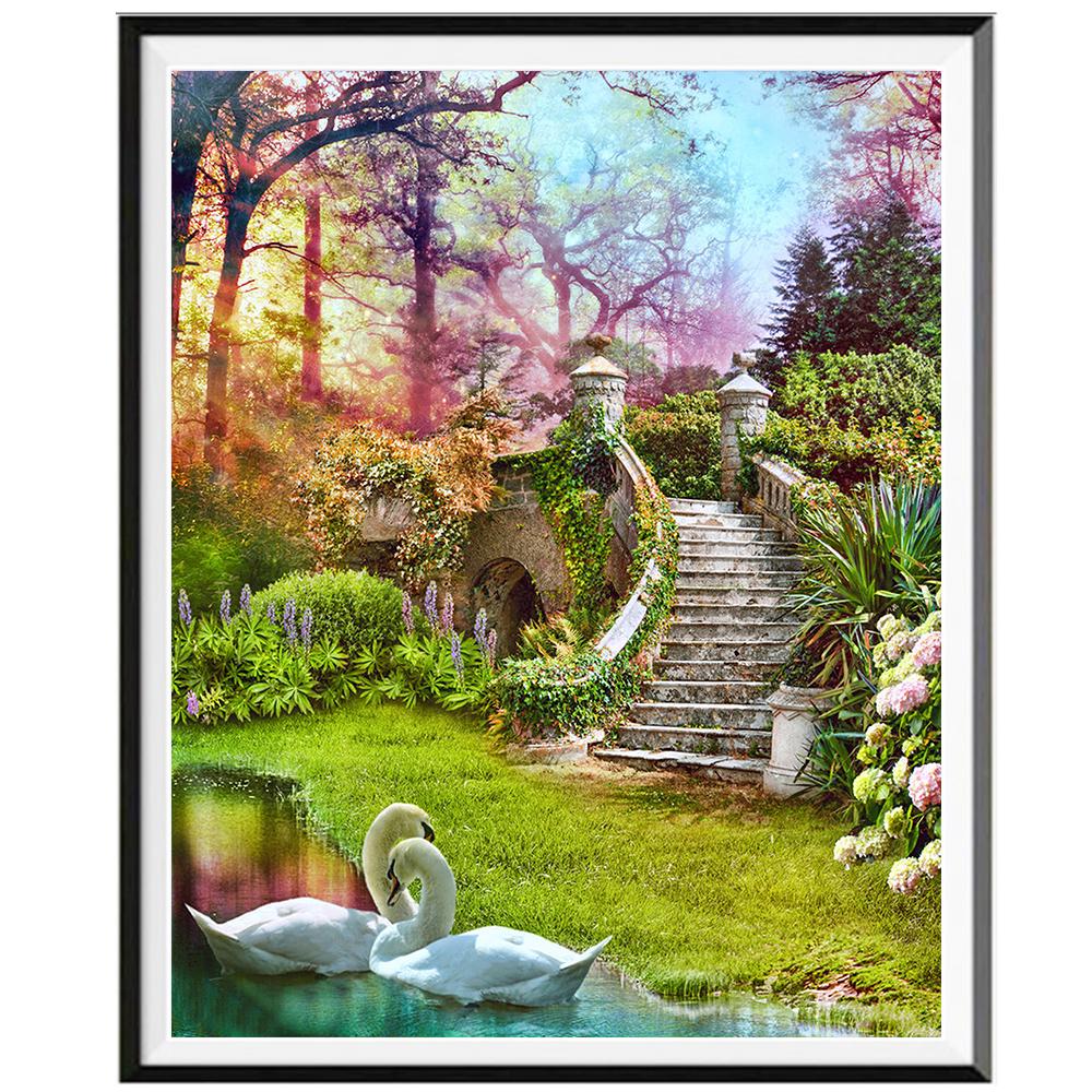 5D алмазная картина сделай сам пейзаж животное полная алмазная вышивка ручная работа мозаичный узор украшение для дома спальня подарок