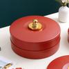 Creative Festive Fruit Plate With Lid Dried Fruit Storage Box Light Luxury Candy Plate Household Living Room Tea Table Zero Food Melon Seed Fruit Box