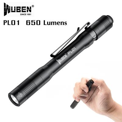 PL01 Pen Light Rechargeable Flashlight 650Lumens Portable EDC Waterproof Pocket Penlight For Outdoor Emergency Lighting
