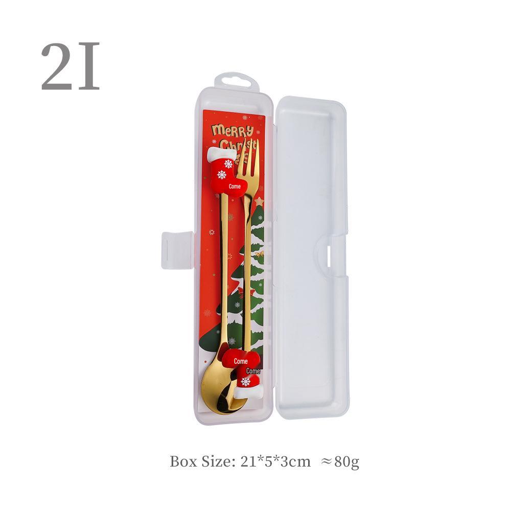 Набор ложек «Рождественский Санта-Клаус» – Милые мультяшные кофейные и десертные ложки, Идеальный рождественский подарок.