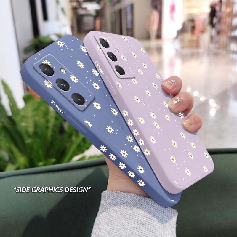 Цветочный чехол с ромашками для Samsung Galaxy A56 A55 A36 A35 A26 A25 A15 A16 A17 A07 A06 A05 A54 A34 A24 A14 A04 A04S A04E 4G 5G