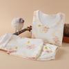 Children's Boneless Cotton Pajama Set - Long-Sleeved for Boys and Girls, Ideal for Spring and Autumn