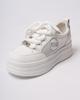 Кроссовки на платформе с сеткой Allsy 6808 36 белые кожа текстиль