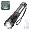 Мощные светодиодные фонари Type-c Перезаряжаемый телескопический зум Тактический фонарь Встроенный аккумулятор для кемпинга Аварийный светильник
