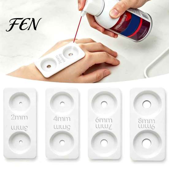 Liquid Nitrogen Spray Baffle 4Pcs Silicone Baffle, 8 Interchangeable Aperture Sizes, 2-9mm Shield Cold for Controlled Spray, Reusable Cryotherapy
