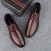 Luxury Brand Mens Casual Shoes Genuine Leather Men Bussiness Formal Shoes Fashion Designer Office Shoes Lace Up Oxford Footwear