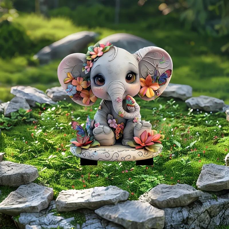 1 шт. Милый ежик с клубникой, садовое украшение, 2D плоская акриловая вставка в землю с классическими весенними элементами