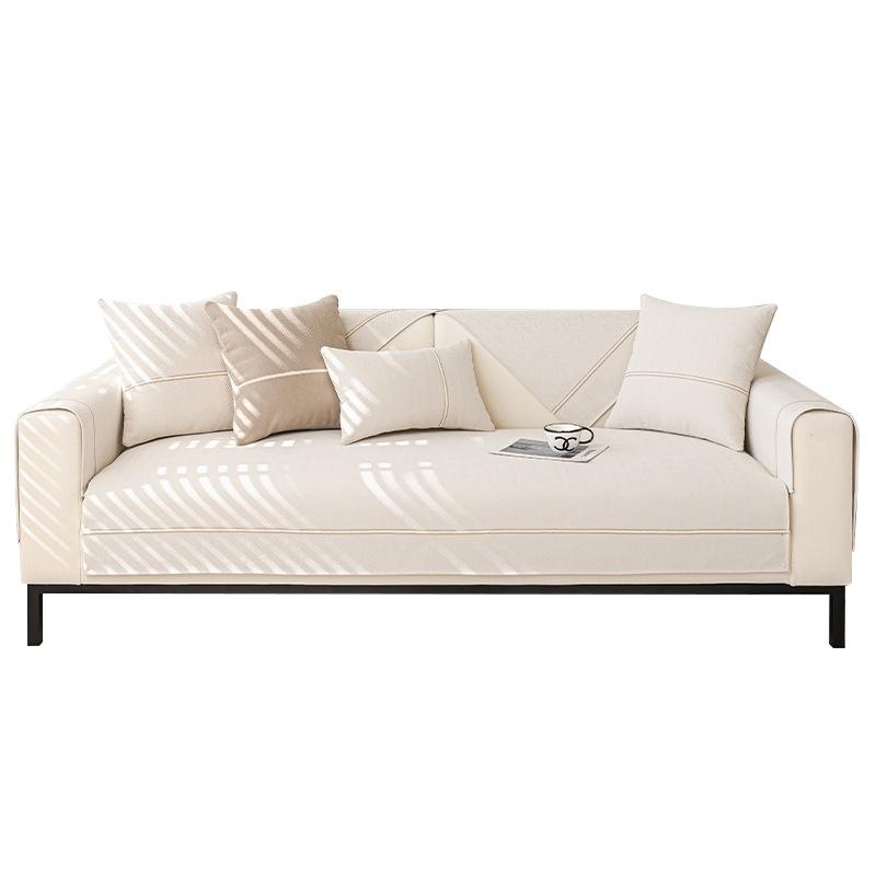 Подушка для дивана, простая современная нескользящая универсальная подушка для дивана Four Seasons для гостиной, кремовая ветрозащитная спинка, кожаный чехол для дивана, полотенце