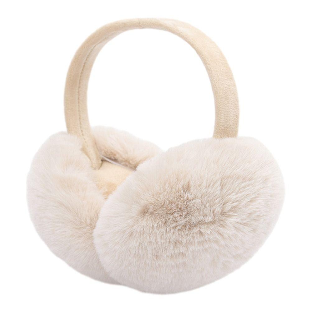 Мягкие плюшевые наушники с защитой от холода, зимние теплые складные наушники из искусственного меха, подарки