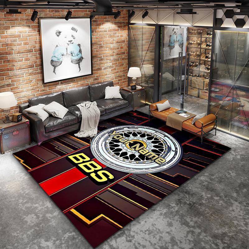 Bbs Gear Logo Custom Name Carpet Rug For Living Room Bedroom Home Sofa Decoration Kids Play Nonslip Floor Mat