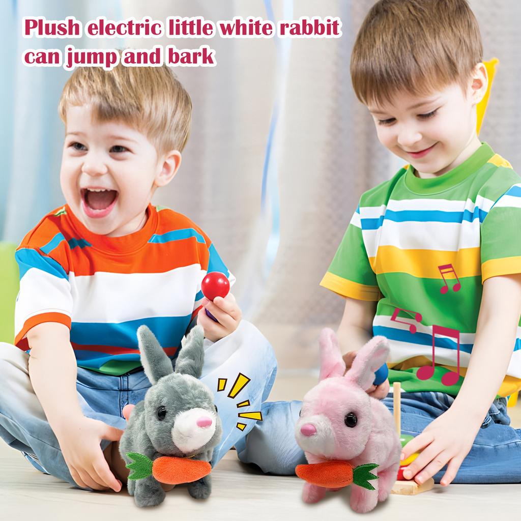 Simulation Pet Plush Electric Little Toy Can Jump And Call Children To Play House, Pet Electric Toy