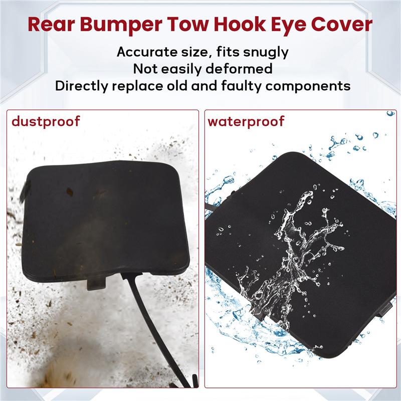 Rear Bumper Tow Hook Eye Cover Trim Trailer Cover Cap For Nissan Qashqai 2018 2019 85071-DF60A-B151-A99D