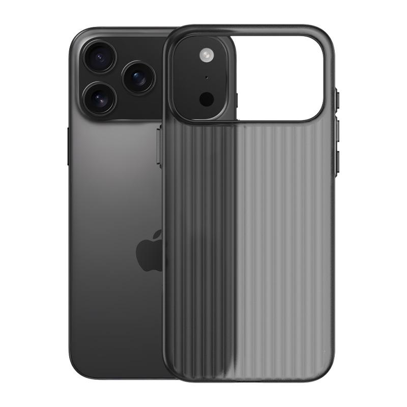 Применимо к чехлу для мобильного телефона iPhone17ProMax, гофрированная решетка, магнитное крепление, Apple 16Pro, Ледяной туман 15, защитный чехол
