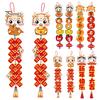 2024 Китайский Новый год 3D куплеты Милый мультяшный дизайн с кисточками Подвесная веревка Китайский новогодний орнамент