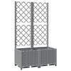 VidaXL Planter with Trellis Light Grey 80x40x136 Cm PP 153272