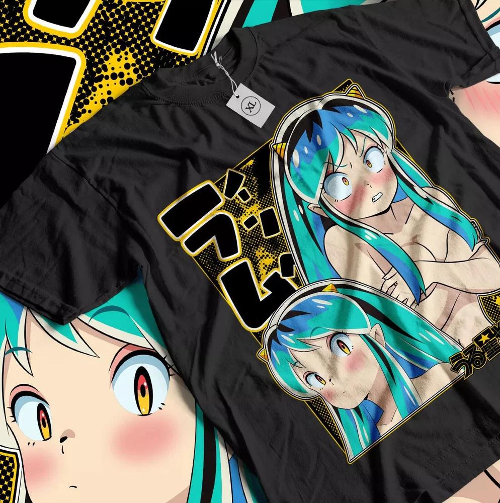 Urusei Yatsura Lum Invader Shirt 90s Vintage Anime Waifu Magical TShirt Black