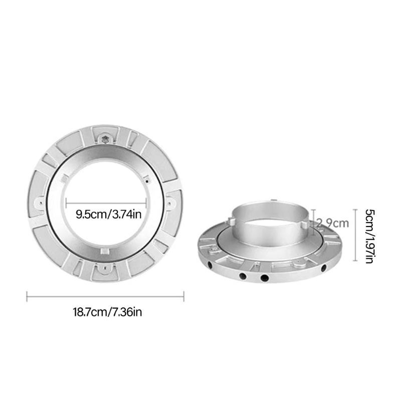 Металлический адаптер спидринга для софтбокса с креплением Bowen, крепление спидринга для восьмиугольного квадратного софтбокса, стабильная поддержка для фотографии
