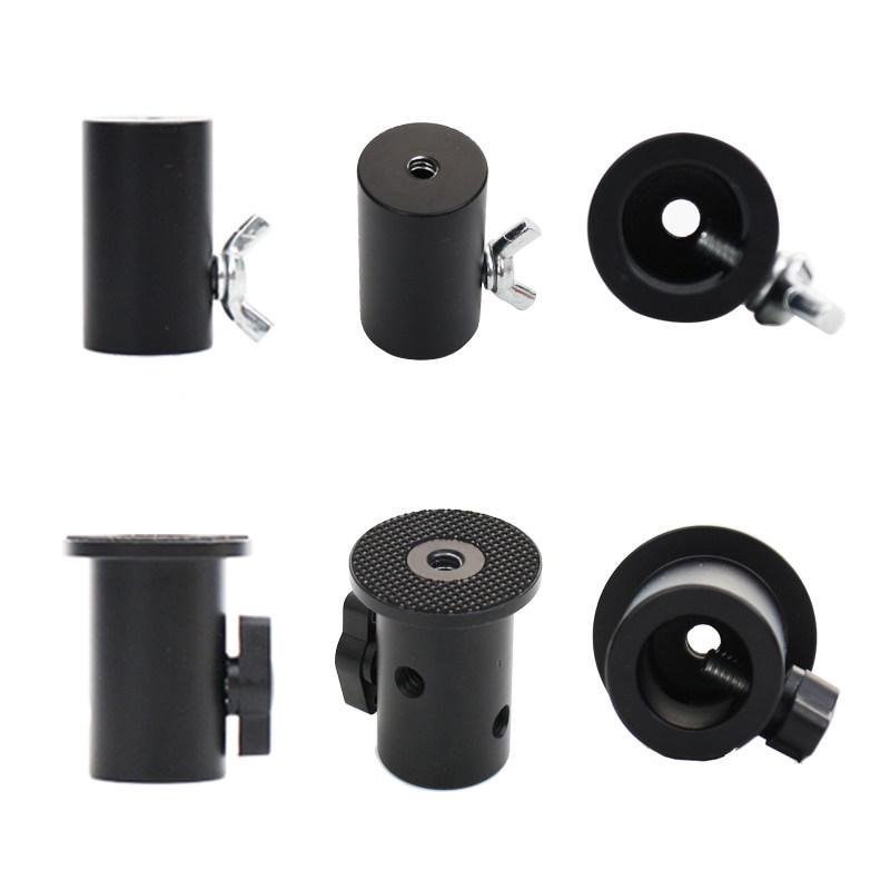 Live Broadcast Photography Light Stand Adapter – 1/4" Screw Tripod Bracket for Background and Horizontal Pipe Conversion.