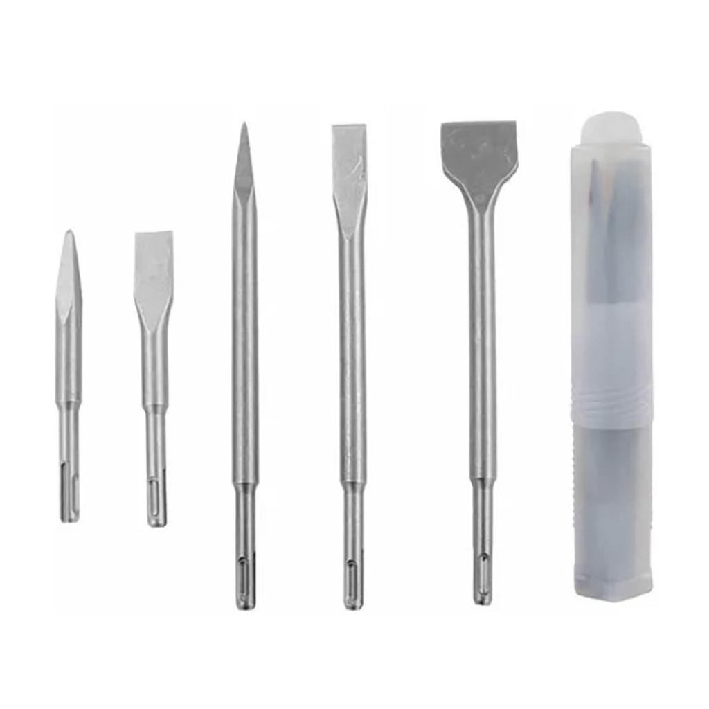 5 шт. Ударные зубила с круглым хвостовиком из стали 40Cr для перфоратора, точечные, плоские