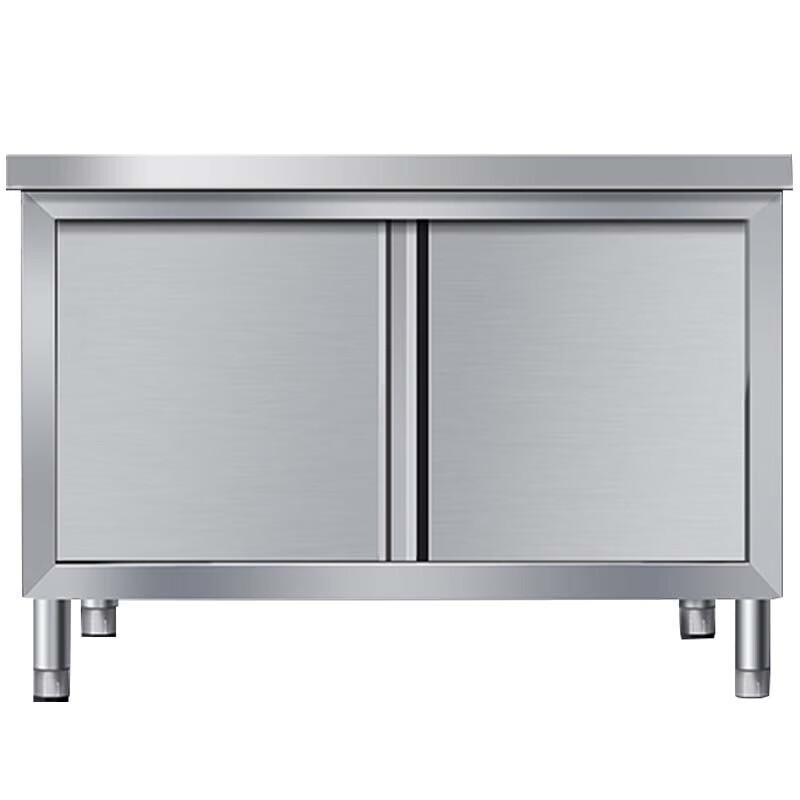 Thickened Stainless Steel Commercial Sliding Door Workbench