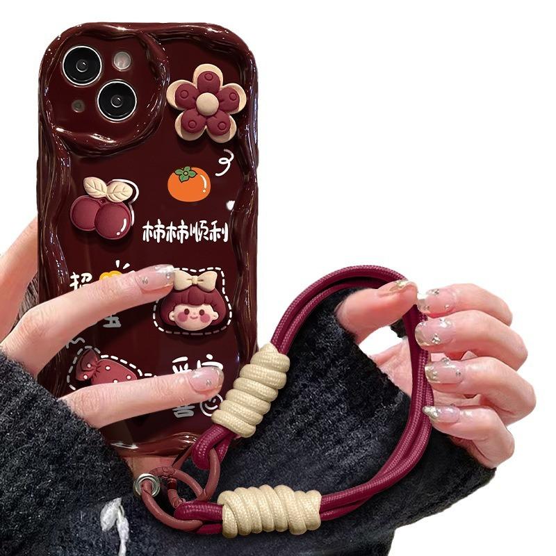 Подходит для чехла для мобильного телефона Apple 15pro IPhone 14/13 Кукла-цветочница Шнурок 11/12 Силикон 7plus